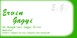 ervin gagyi business card